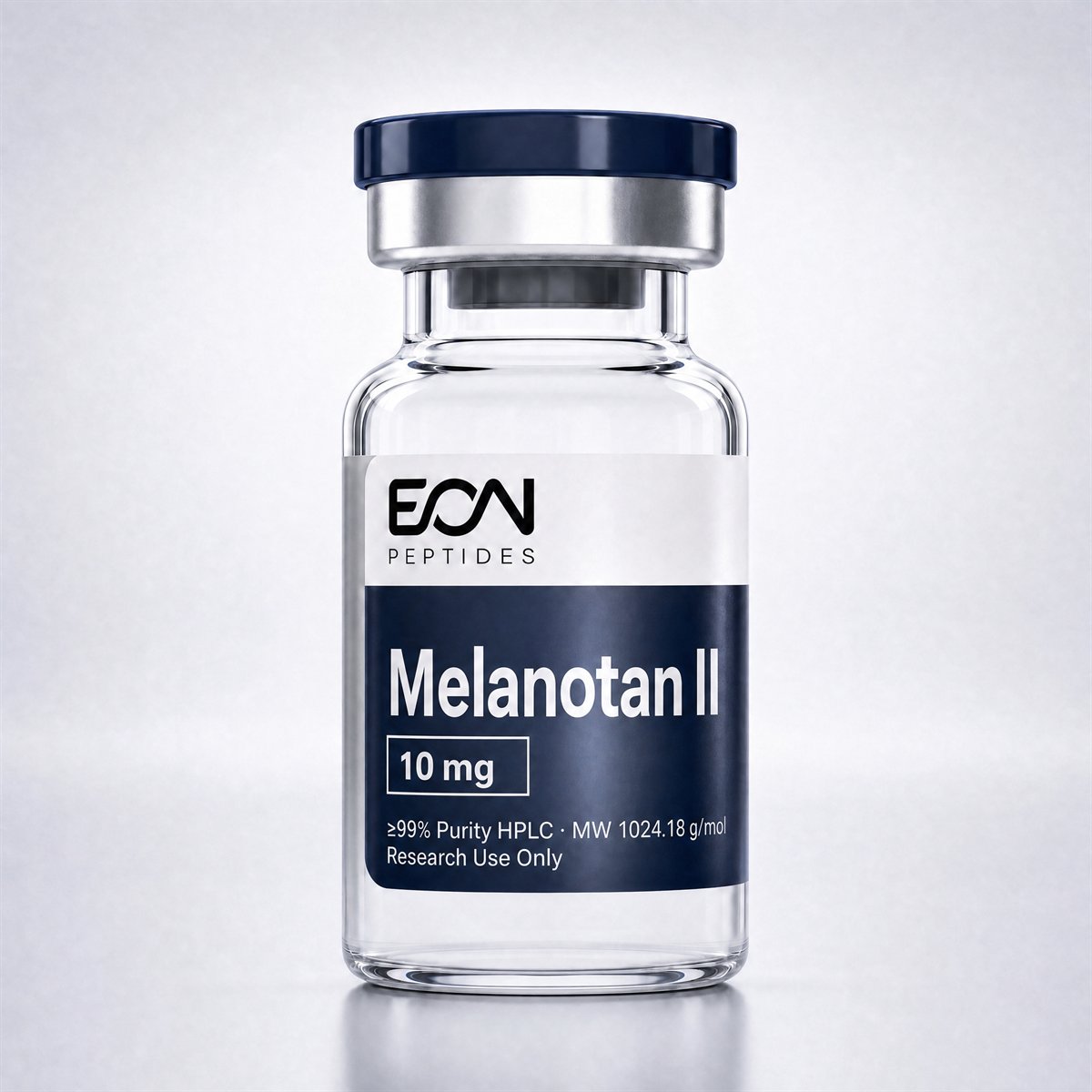 Melanotan II vial from the Eon Peptides research catalog