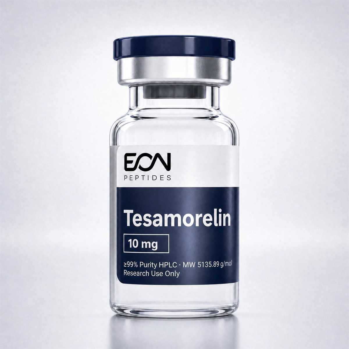 Tesamorelin vial from the Eon Peptides research catalog